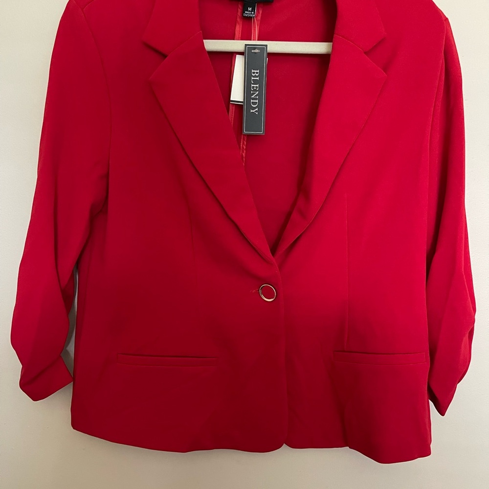 Women's Red Blazer Jacket